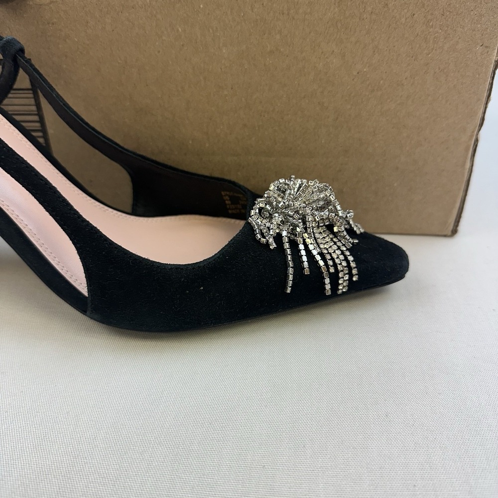 Kate Spade  celestia crystal slingback pump Black Women's Sz 8 B - Picture 3 of 8